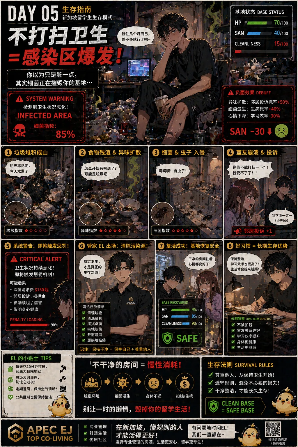 防坑攻略 不打扫卫生