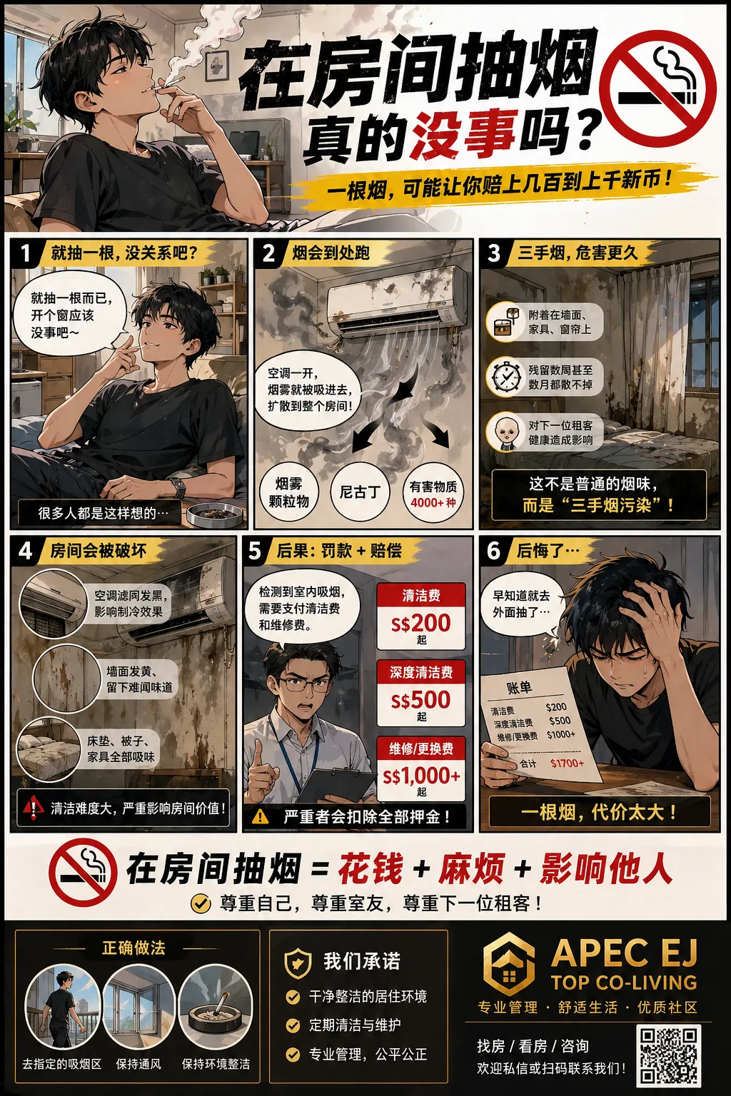 防坑攻略 在房间抽烟